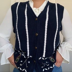 90s vintage striped golf sweater vest